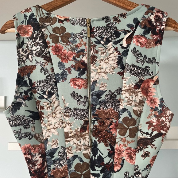 Pull & Bear Blue Floral Sleeveless A-Line Dress - Picture 4 of 10